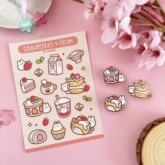 Nyan & Buns Cafe: Strawberries & Cream Bundle
