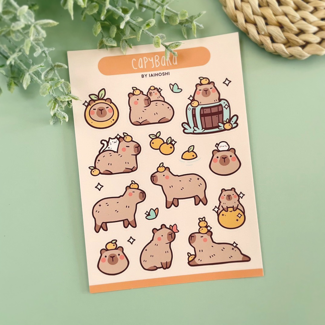 Capybara Sticker Sheet