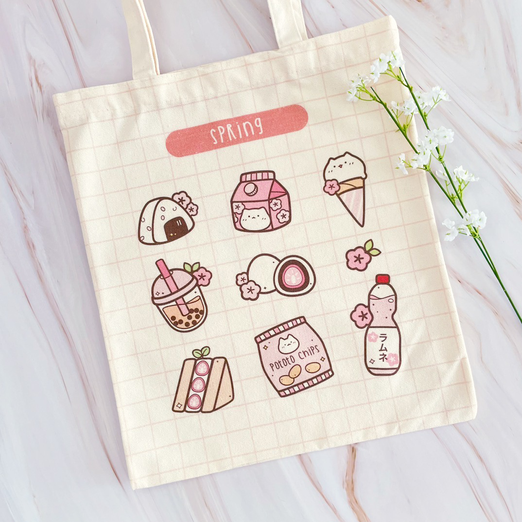 Spring Tote Bag (Natural Beige)