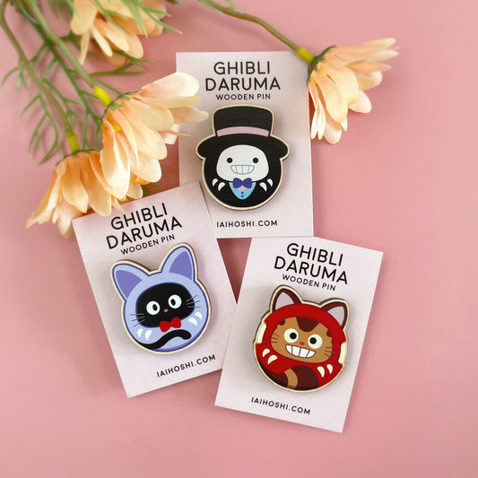 Wooden Pin: Daruma