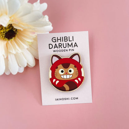 Wooden Pin: Daruma