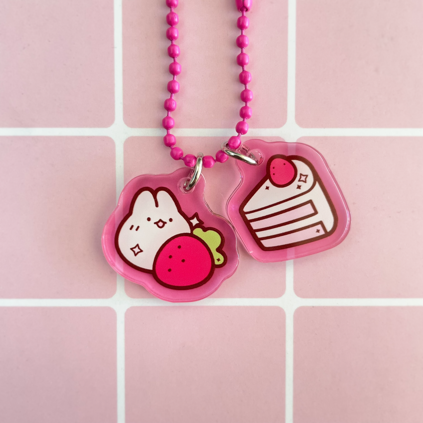 Acrylic Charms: Strawberry Shortcake