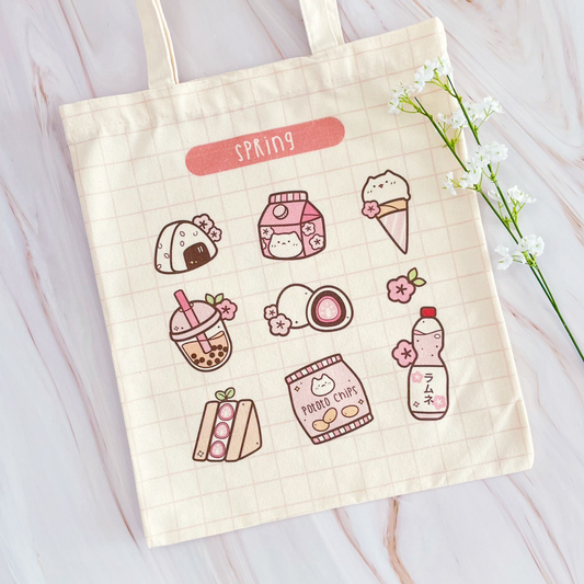 Spring Tote Bag (Natural Beige)